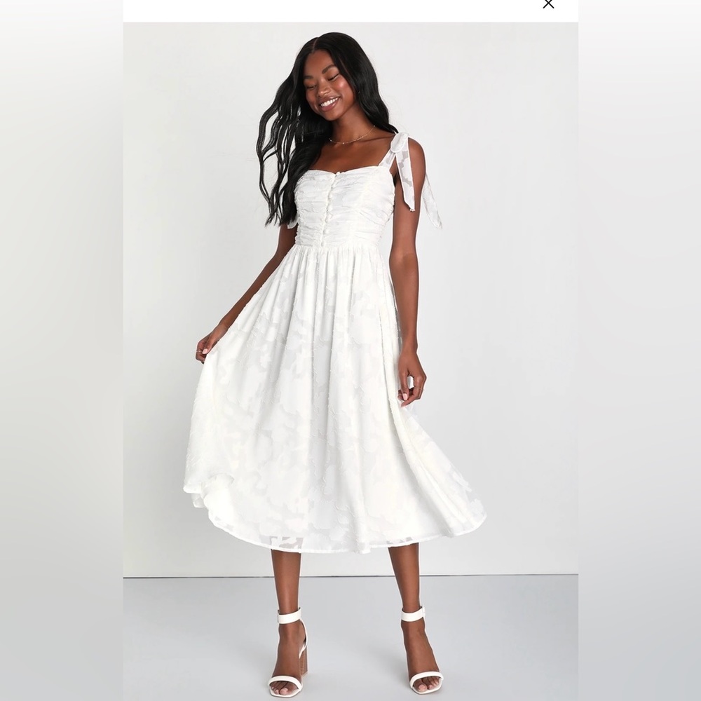 Lulus white midi dress
